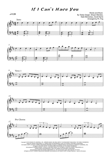 If I Can't Have You (arr. PL Ting)