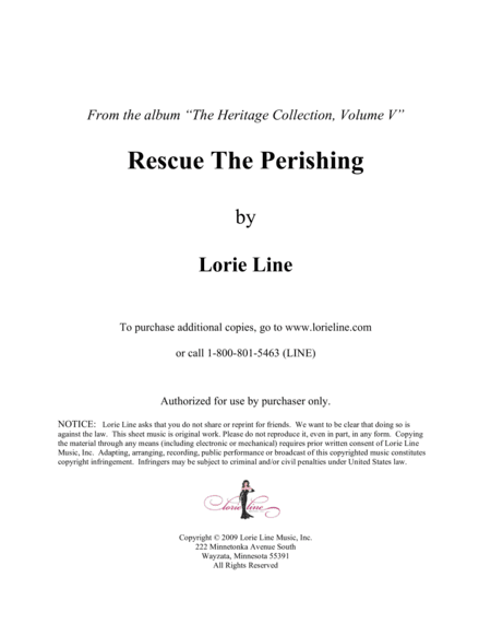 Rescue The Perishing (arr. Lorie Line)