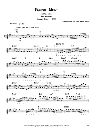 Facing West (arr. Juan Paso Viola)
