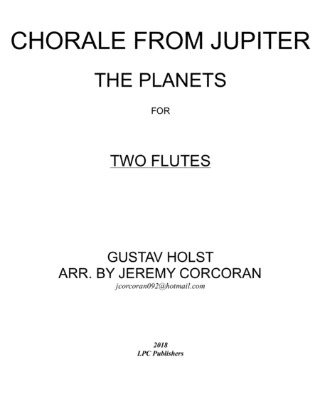 Chorale from Jupiter for Two Flutes (arr. Jeremy Corcoran)
