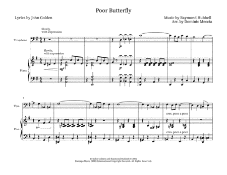 Poor Butterfly (arr. Dominic Meccia)