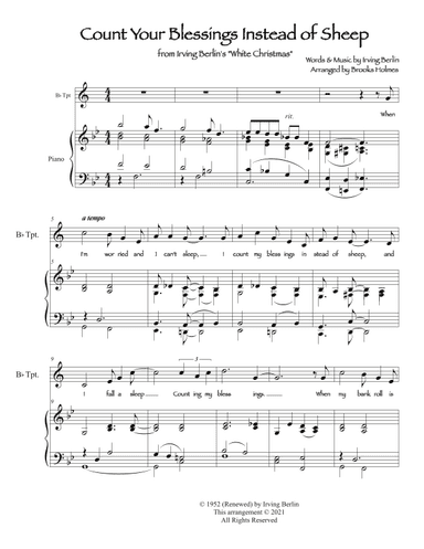 Count Your Blessings Instead Of Sheep (arr. Brooks Holmes)