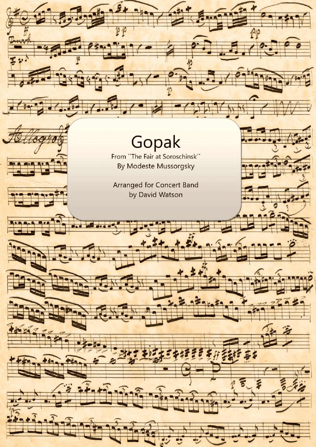 Gopak from The Fair at Sorochinsk (arr. David Watson)