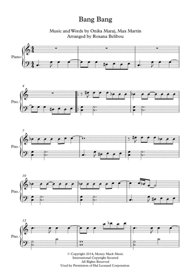 Bang Bang (arr. Roxana Belibou)