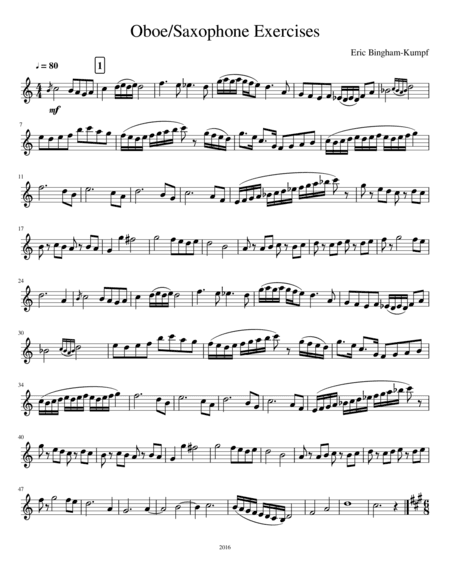 Oboe/Saxophone Exercises