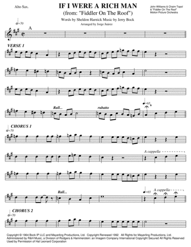 If I Were A Rich Man (arr. Jorge Juárez)