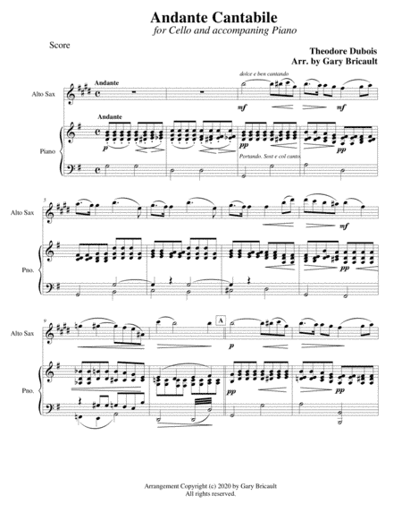 Andante Cantabile (arr. Gary Bricault)