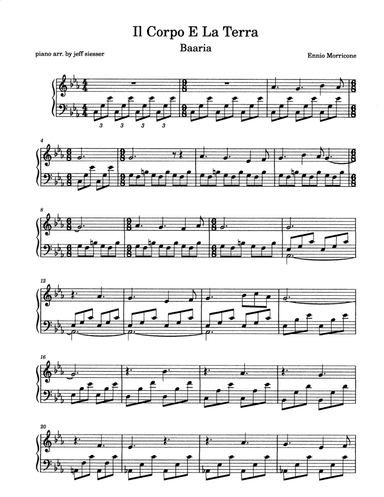 Il Corpo E La Terra (arr. jeff siesser)