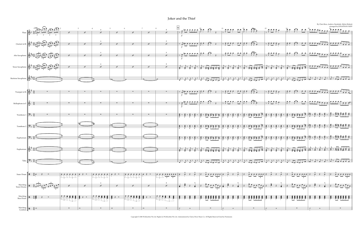 Joker & The Thief (arr. Jonathan Neff)