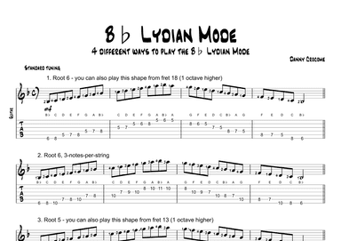 Bb Lydian Mode (4 Ways to Play)