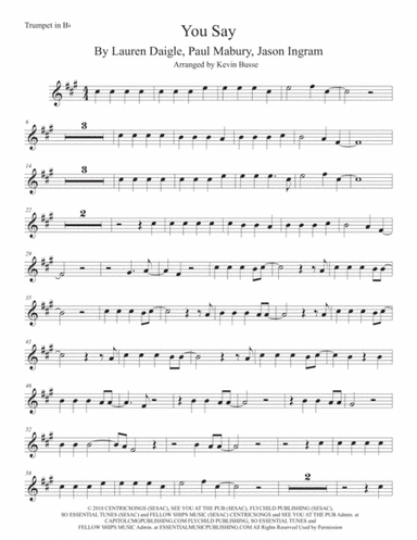 You Say (arr. Kevin Busse)