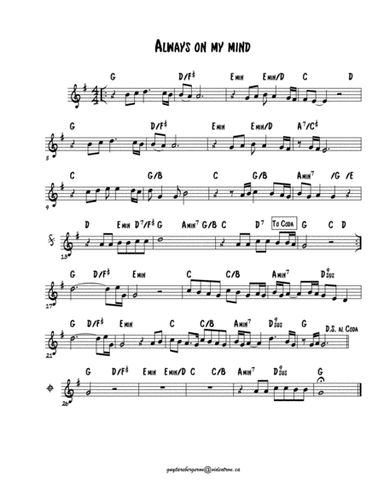 Always On My Mind (arr. Guy Bergeron)