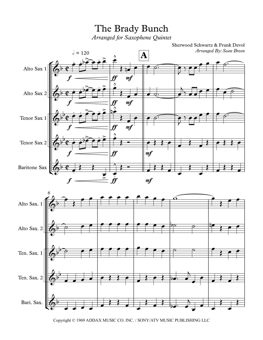 The Brady Bunch Song (arr. Sean Breen)