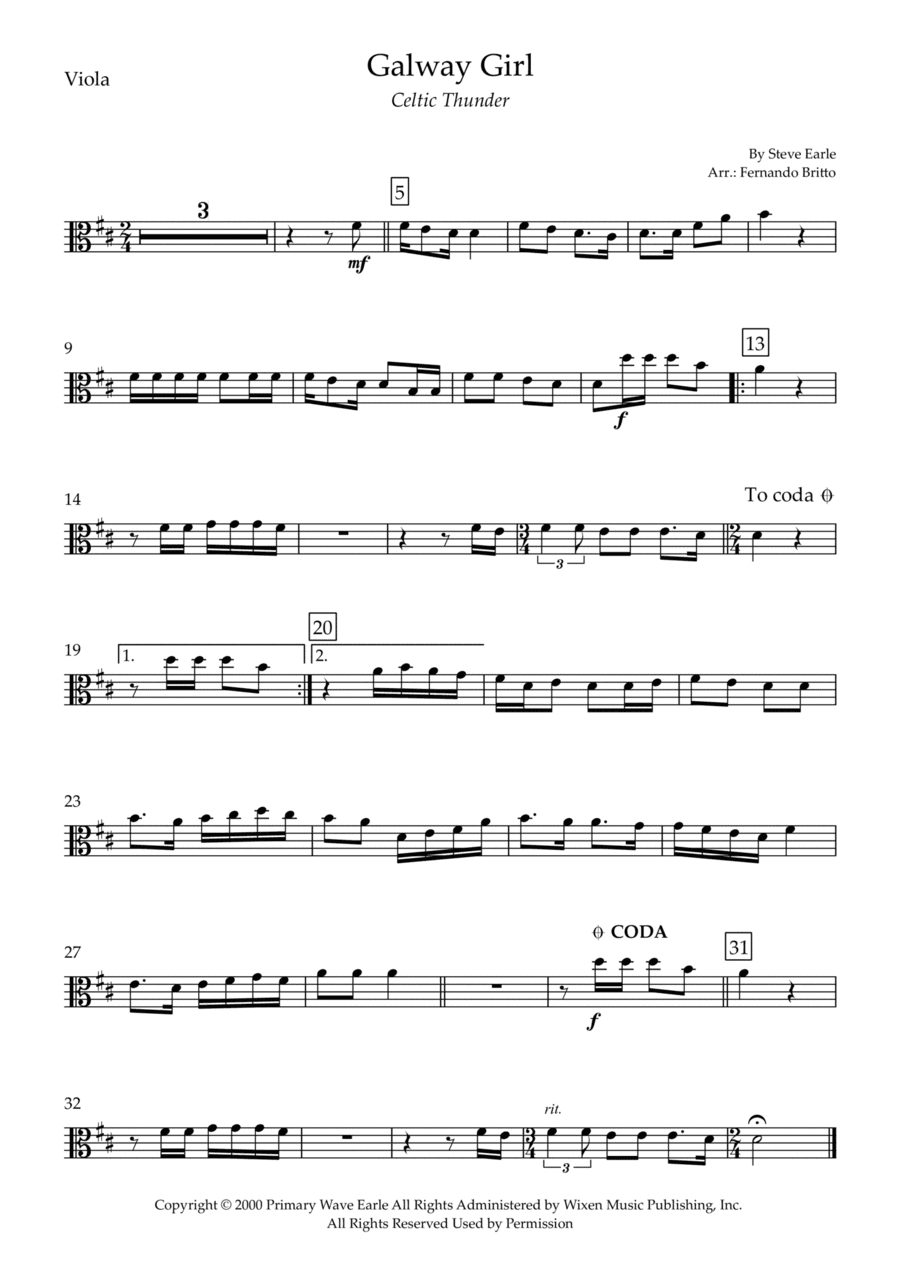 Galway Girl (arr. Fernando Britto)