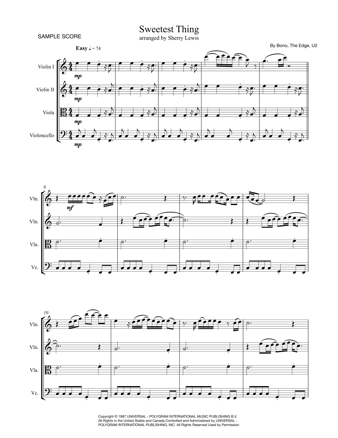 Sweetest Thing (arr. Sherry Lewis)