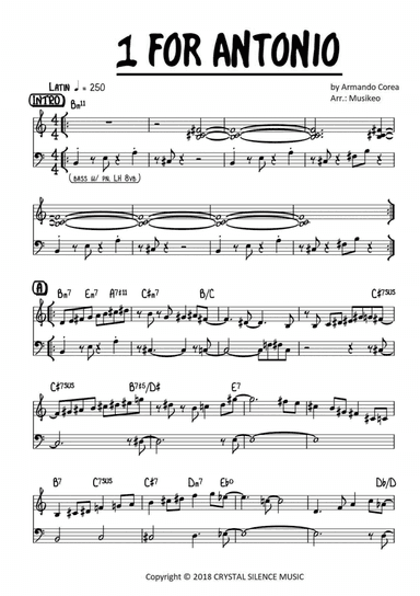 1 For Antonio (arr. Musikeo)