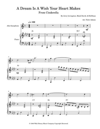 A Dream Is A Wish Your Heart Makes (arr. Tyler Adams)