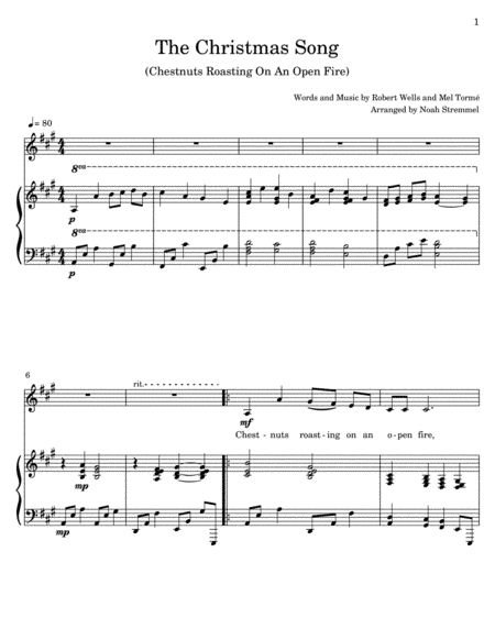 The Christmas Song (chestnuts Roasting On An Open Fire) (arr. Noah Stremmel)