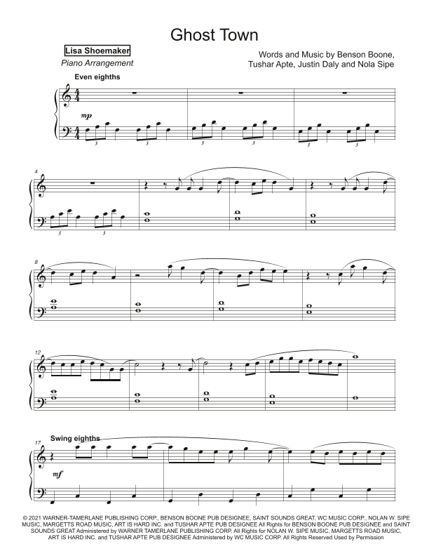 Ghost Town (arr. Lisa Shoemaker)