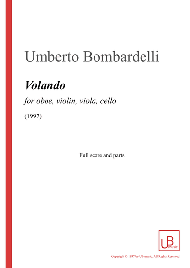 VOLANDO for oboe, violin, viola and cello