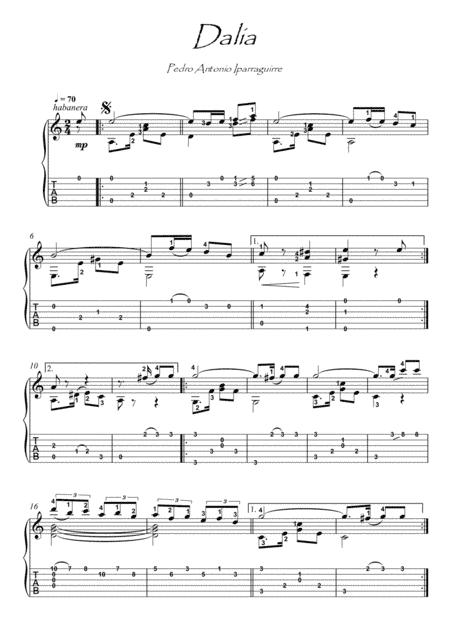 Iparraguirre Pieces for Guitar (arr. PianoSheetNow)