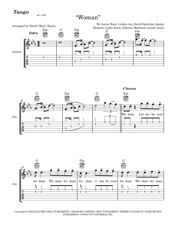 Woman (arr. David "Rain" Banta)
