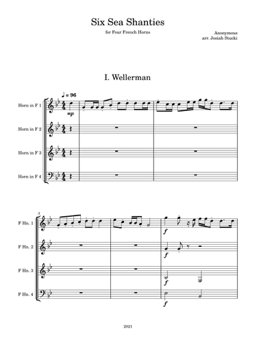 Six Sea Shanties (arr. Josiah Stucki)
