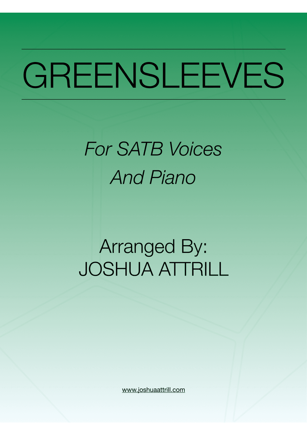 Greensleeves (SATB) (arr. Joshua Attrill)