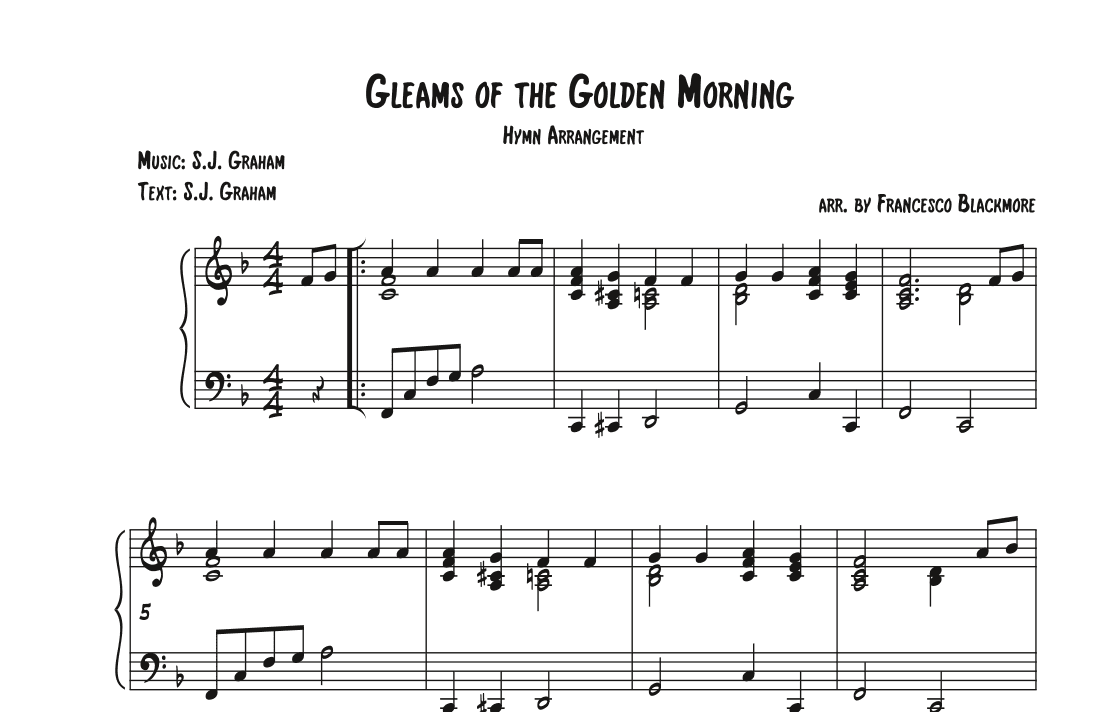 Gleams of the Golden Morning (Hymn Arrangement) (arr. Francesco Blackmore)