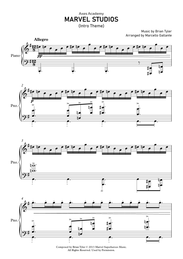 Marvel Studios Fanfare (arr. Marcello Gallante)