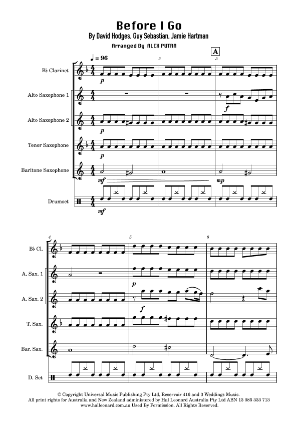 Before I Go (arr. Alex Putra)