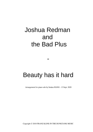 Beauty Has It Hard (arr. Sodara HANG)