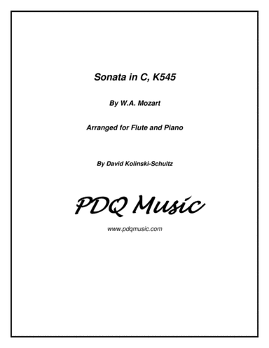 Sonata in C, K545 for Flute and Piano (arr. David Kolinski-Schultz)
