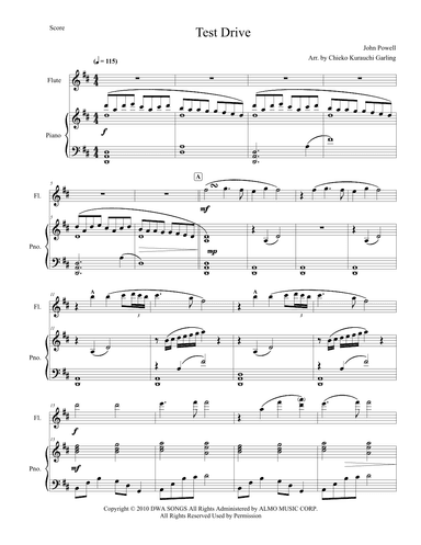 Test Drive (arr. Chieko Garling)