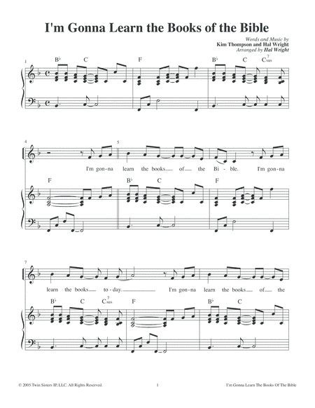 I'm Gonna Learn The Books Of The Bible