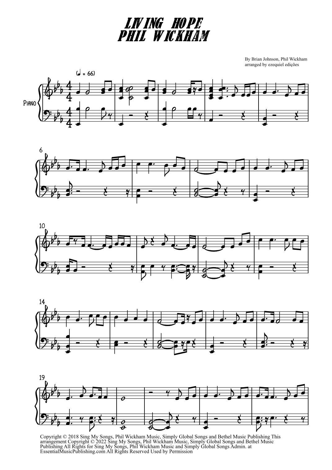 Living Hope (arr. BY EZEQUIEL EDIÇÕES)