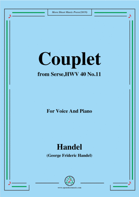 Handel-Couplet,from Serse HWV 40 No.11,for Voice&Piano (arr. MSM)