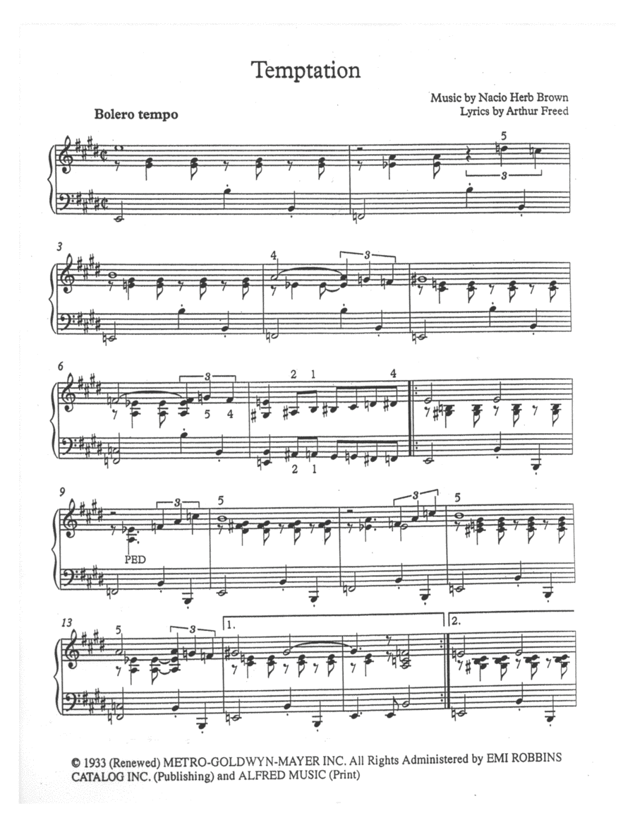 Temptation (arr. Robert Blond)