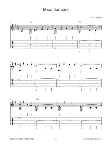 El condor pasa (arr. Bettina Schipp)