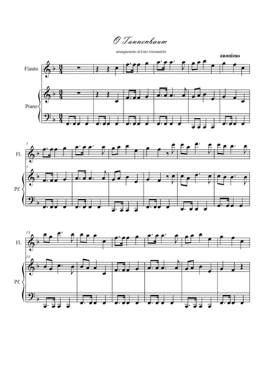 O Tannenbaum Flute and piano (arr. Ester Alessandrini)