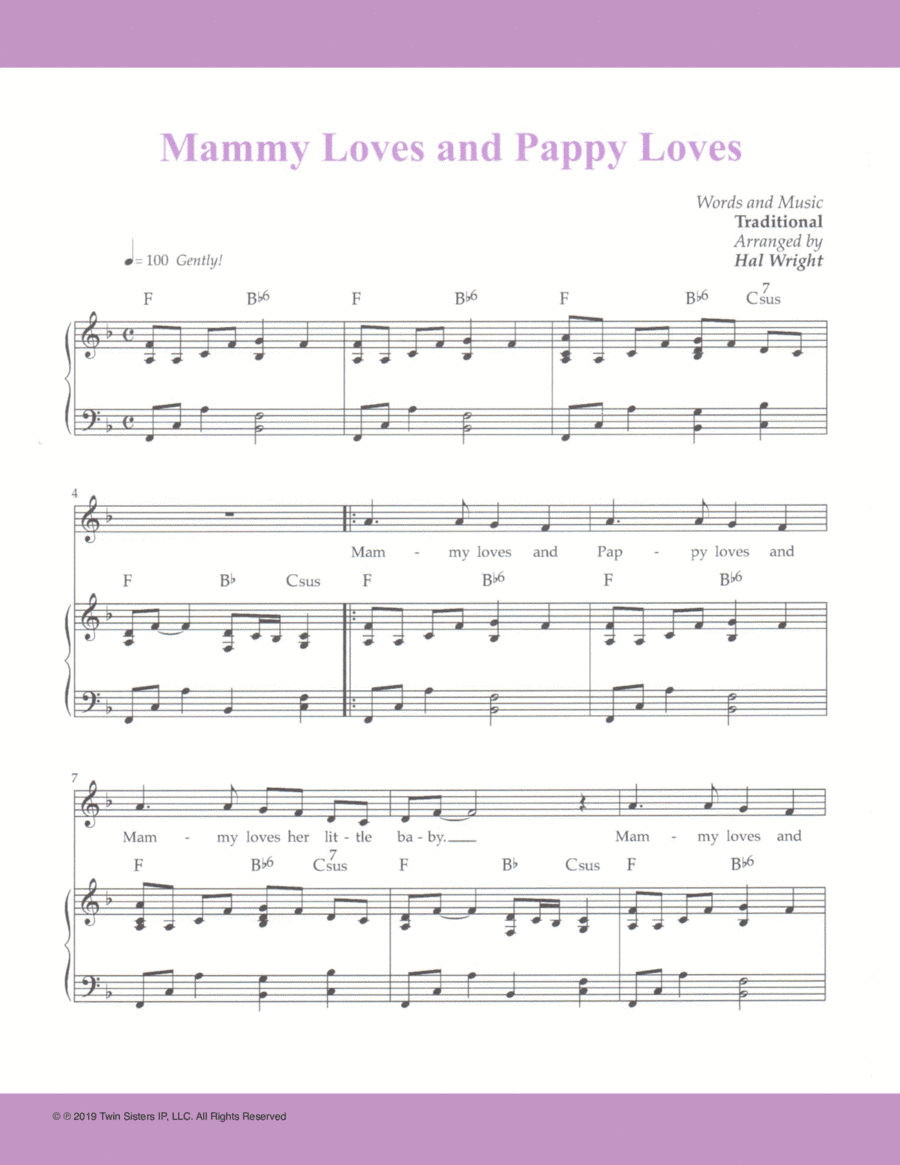 Mammy Loves and Pappy Loves (arr. Hal Wright)