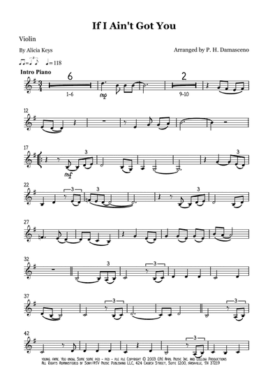 If I Ain't Got You (arr. P.H. Damasceno)