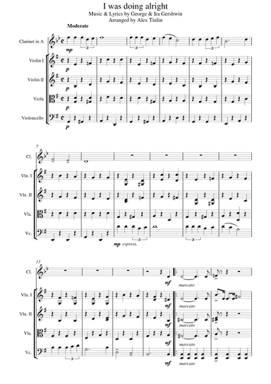 I was doing alright (arr. Alex Tinlin)