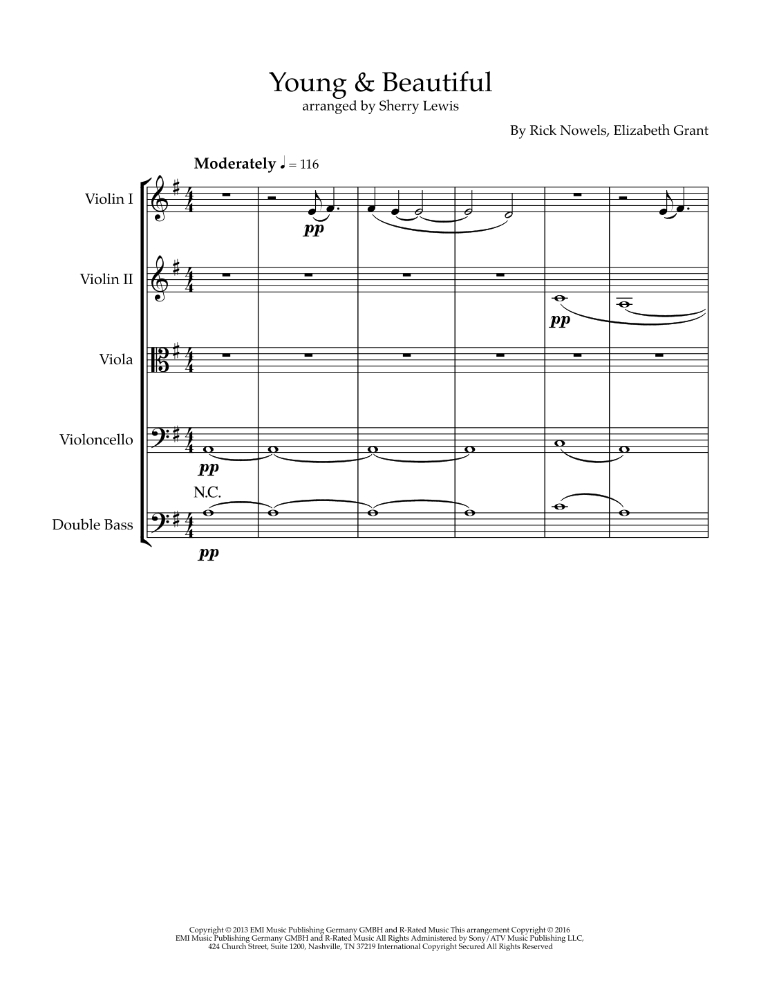 Young And Beautiful (arr. Sherry Lewis)