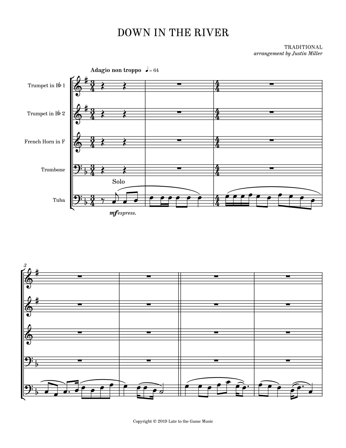 Down In The River (arr. Justin Miller)