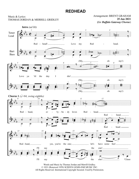 Red Head (arr. Brent Graham)