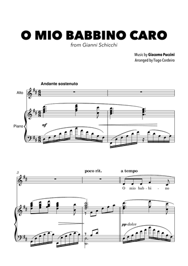O Mio Babbino Caro (arr. Tiago Cordeiro)