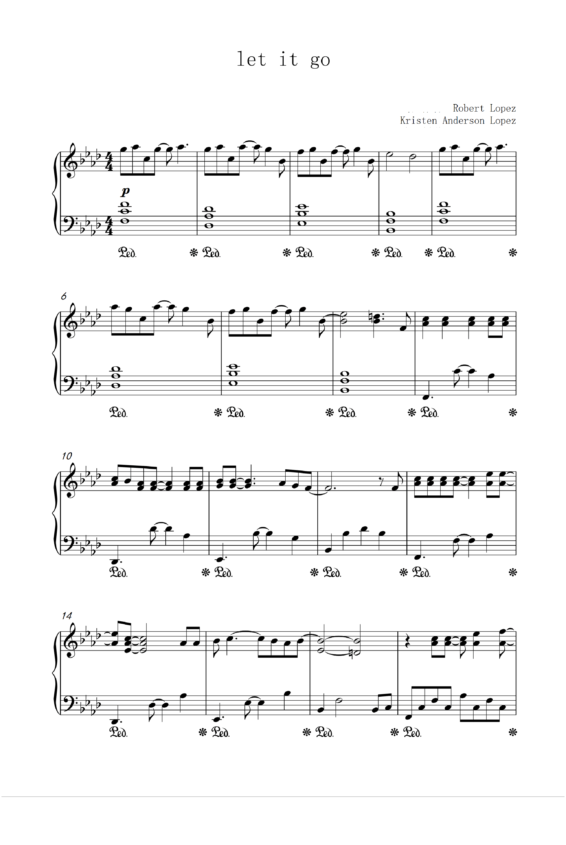 Let It Go (arr. Robert Lopez)