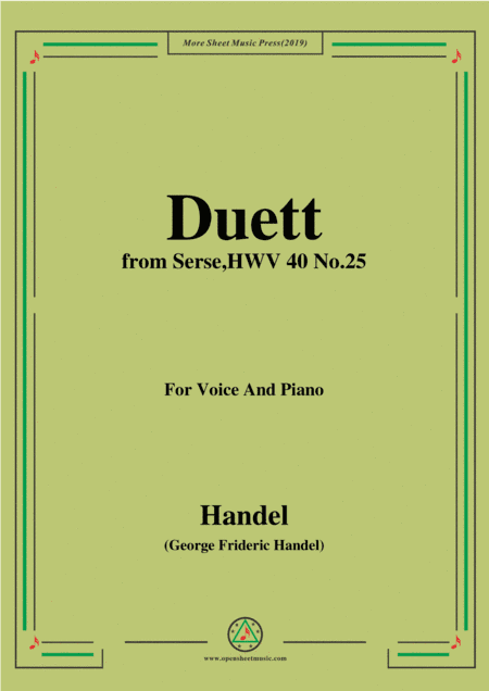 Handel-Duett,from Serse HWV 40 No.25,for Voice&Piano (arr. MSM)