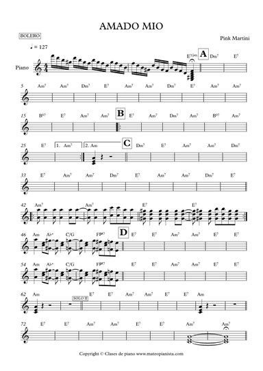 Amado Mio (arr. Mateo Aguilar)